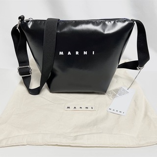 マルニ(Marni)の新品 マルニ MARNI バイカラー ショルダー バッグ PVC 黒(ショルダーバッグ)