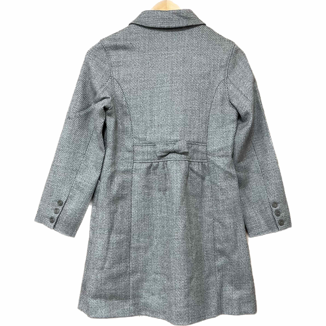 Jacadi(ジャカディ)の【ジャカディ】リボン付きグレーロングコート キッズ/ベビー/マタニティのキッズ服女の子用(90cm~)(ジャケット/上着)の商品写真