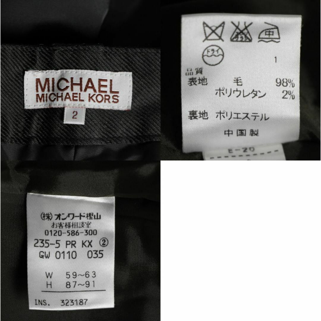 Michael Kors - マイケルコース カーゴパンツ ウール 無地 2 M カーキ
