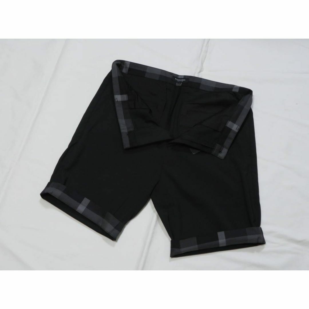 BLACK LABEL CRESTBRIDGE(ブラックレーベルクレストブリッジ)のブラックレーベル クレストブリッジ　黒のショートパンツ Mサイズ  メンズのパンツ(ショートパンツ)の商品写真