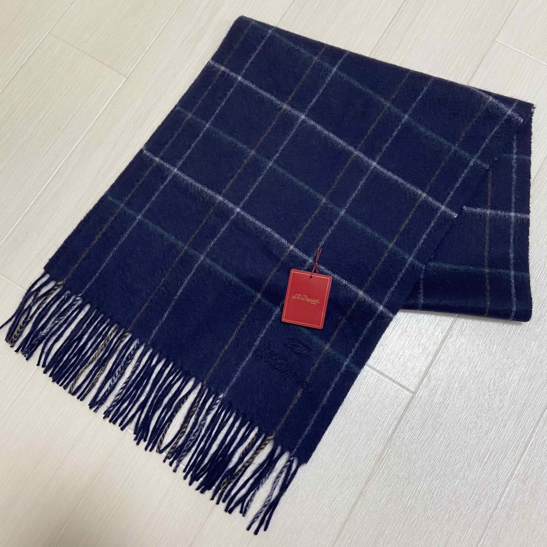 ✧₊新品 最高級 S.T. Dupont デュポン カシミヤ100%マフラー-