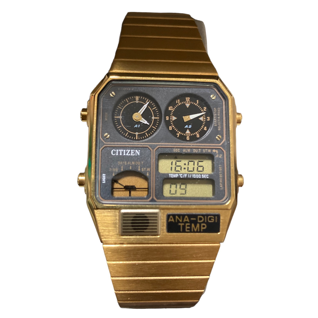 海外モデル　腕時計　CITIZEN Q＆Q　ブラック ゴールド　新品 未使用品 - 2