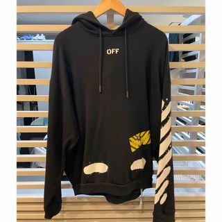 OFF-WHITE - Off-Whiteスプレー ペイントプルオーバー フード パーカー