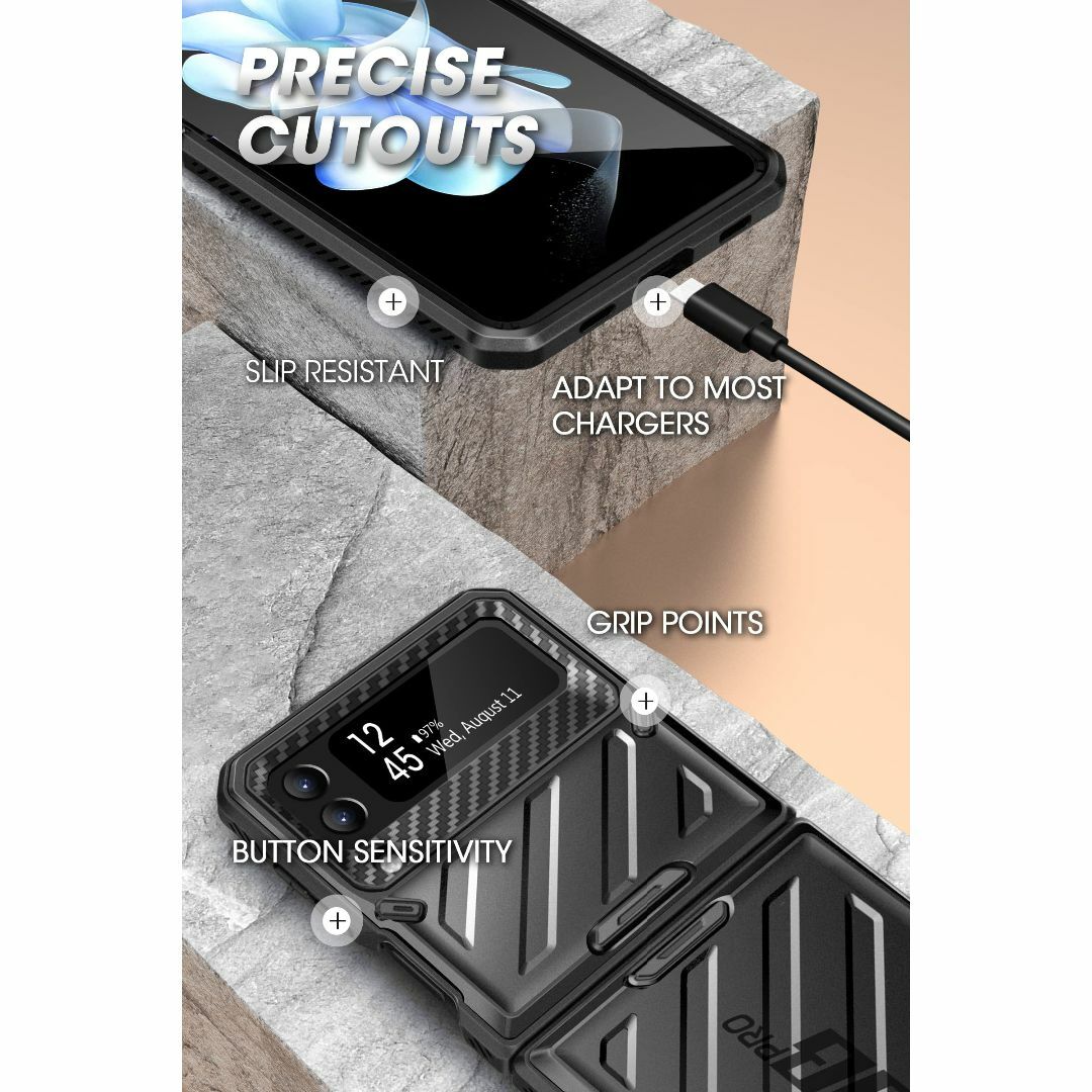 【色: ブラック】SUPCASE Galaxy Z Flip 4 5G (202