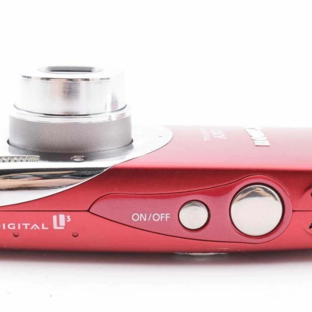 完動品】Canon IXY L3 レッド デジタルカメラ コンデジ-