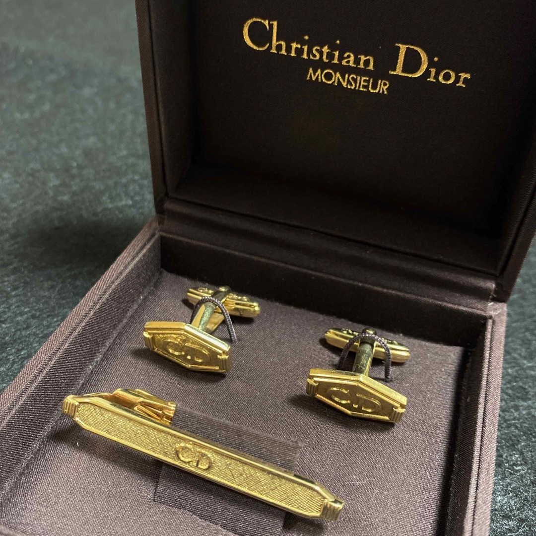 Christian Dior vintage タイピン　カフス　ビジネス　スーツメンズ