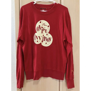 エビス(EVISU)のEVISU エヴィス ロングTシャツ 40 赤(Tシャツ/カットソー(七分/長袖))