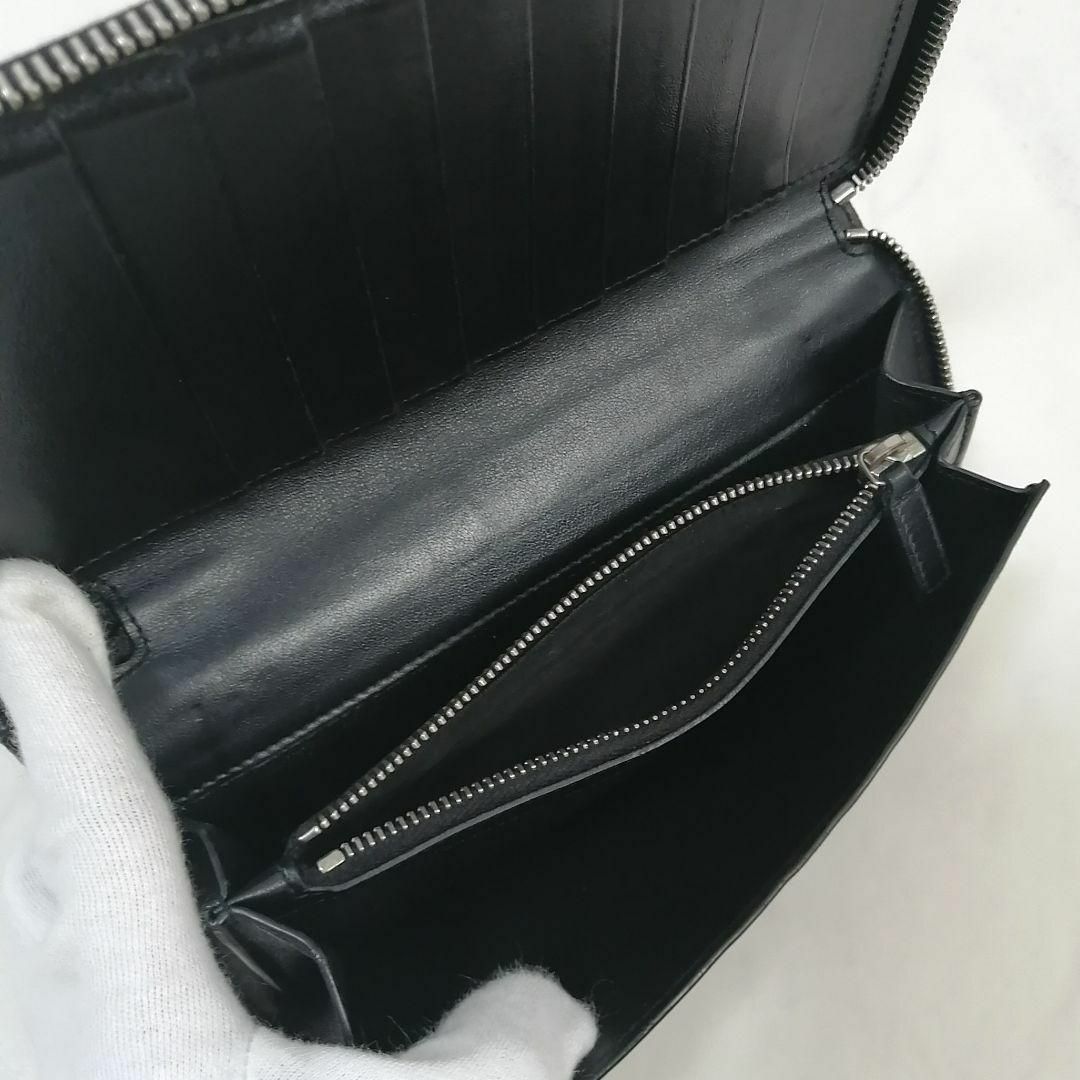 Saint Laurent - 良品✨サンローラン 長財布 クロコ型押 ロゴプレート