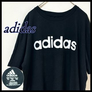 アディダス(adidas)のadidas  アディダス  ブラック  Tシャツ  半袖  古着(Tシャツ(半袖/袖なし))