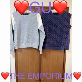 ジエンポリアム(THE EMPORIUM)の❤️THE EMPORIUM❤️ジエンポリアム❤️GU❤️2点セット❤️(カットソー(長袖/七分))