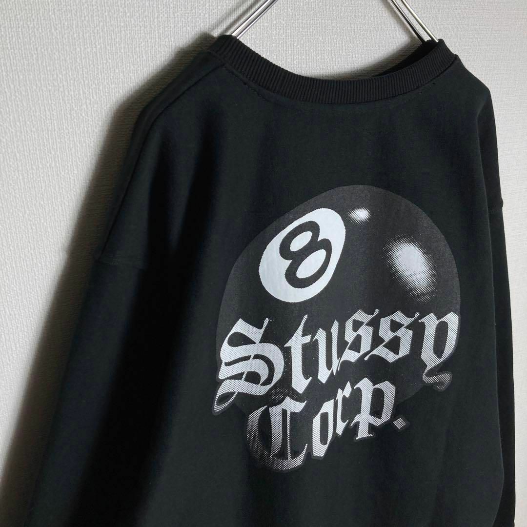 STUSSY - 【新品タグ付】STUSSY 8BALL CREW トレーナー スウェット 黒