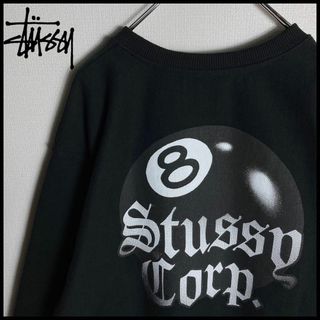 ステューシー(STUSSY)の【極美品】ステューシー　ビッグ8ボール　スウェット　トレーナー　人気Lサイズ(スウェット)