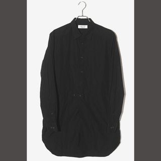 UNUSED - 【美品】UNUSED 長袖シャツ ストライプ柄 シルク 絹 オーバー