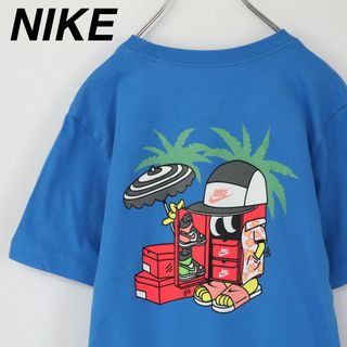 ナイキ(NIKE)の【希少】ナイキ／Tシャツ　バックプリント　シューズボックス　可愛い　青　Mサイズ(Tシャツ/カットソー(半袖/袖なし))