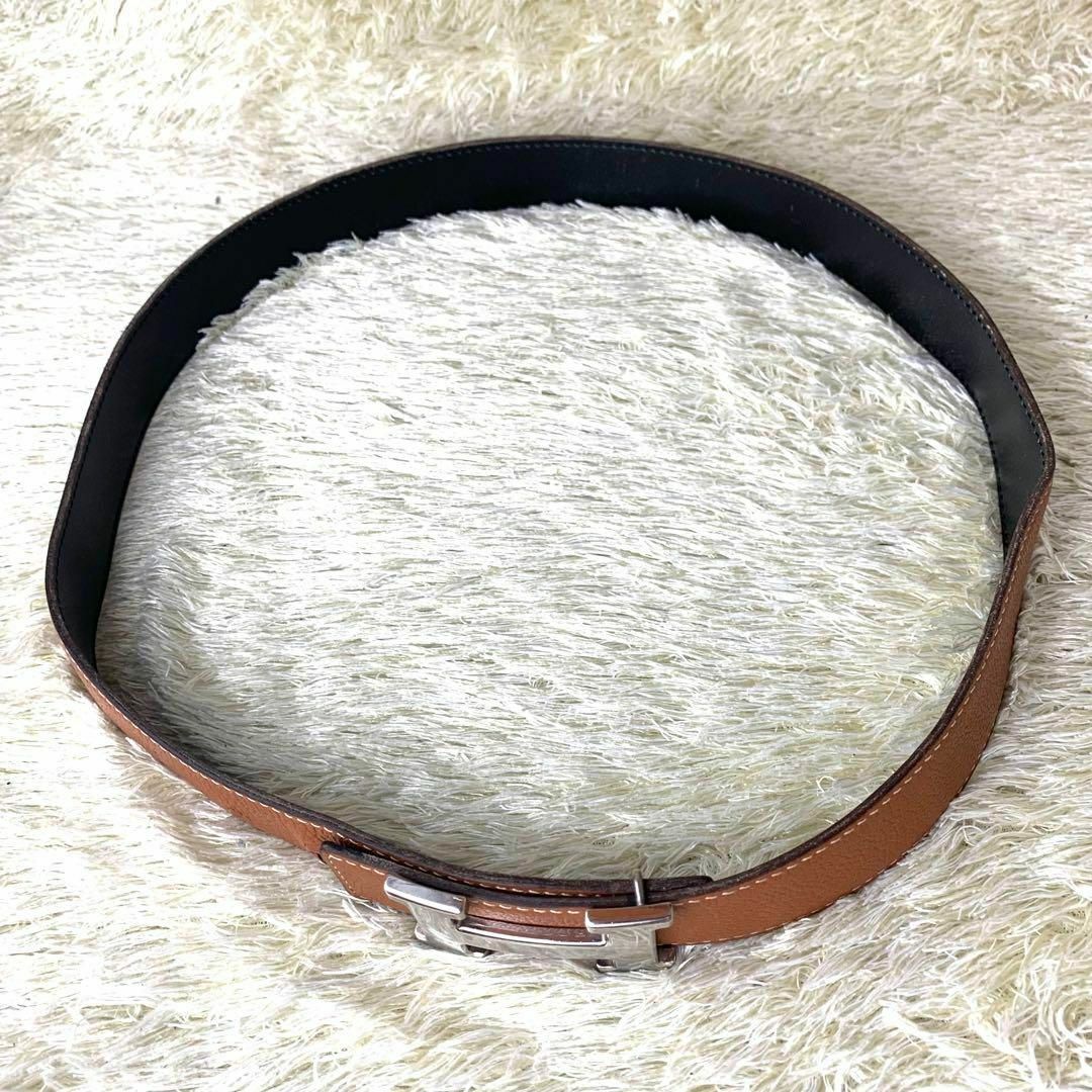 Hermes - 【美品】エルメス ベルト コンスタンス リバーシブル 茶 黒