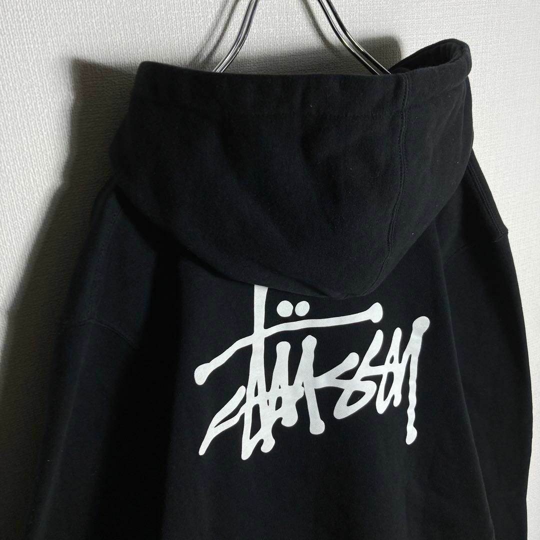 【人気XLサイズ】stussy  ビッグロゴ　フルジップパーカー　即完売モデル