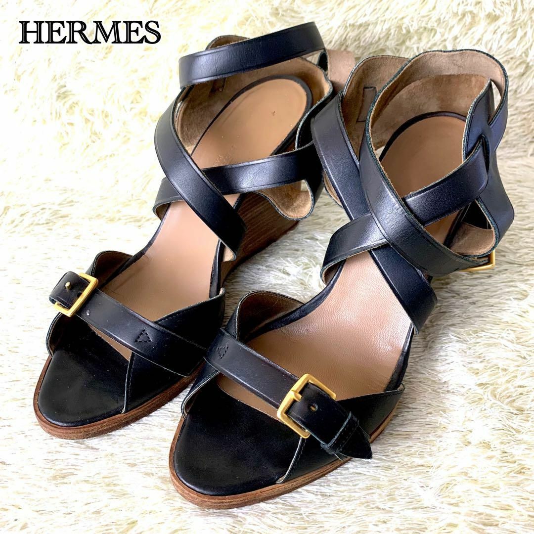 HERMES サンダル ウェッジソール 36 | www.ishela.com.br