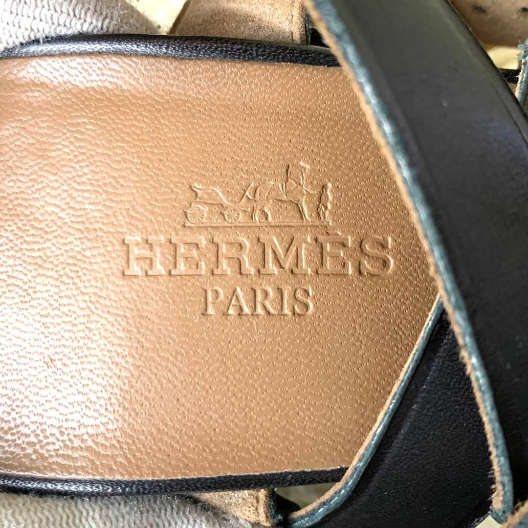 Hermes - 【極美品】エルメス サンダル ウェッジソール ベルト カーフ