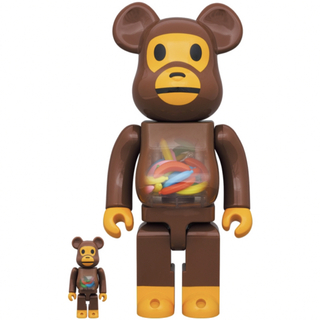 ベアブリック(BE@RBRICK)のBE@RBRICK BABY MILO AND BANANA 100% 400%(その他)