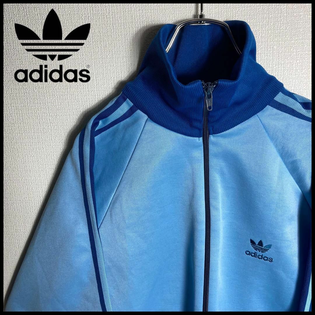 アディダスadidasトラックジャケット　デサント製　80sビンテージ　美品　S