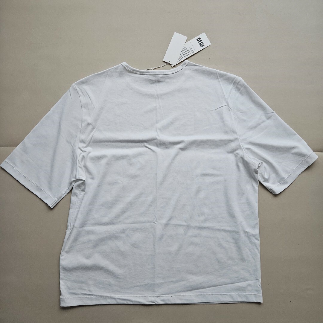 UNIQLO(ユニクロ)のエアリズムクルーネックリラックスt オフホワイト レディースのトップス(Tシャツ(半袖/袖なし))の商品写真
