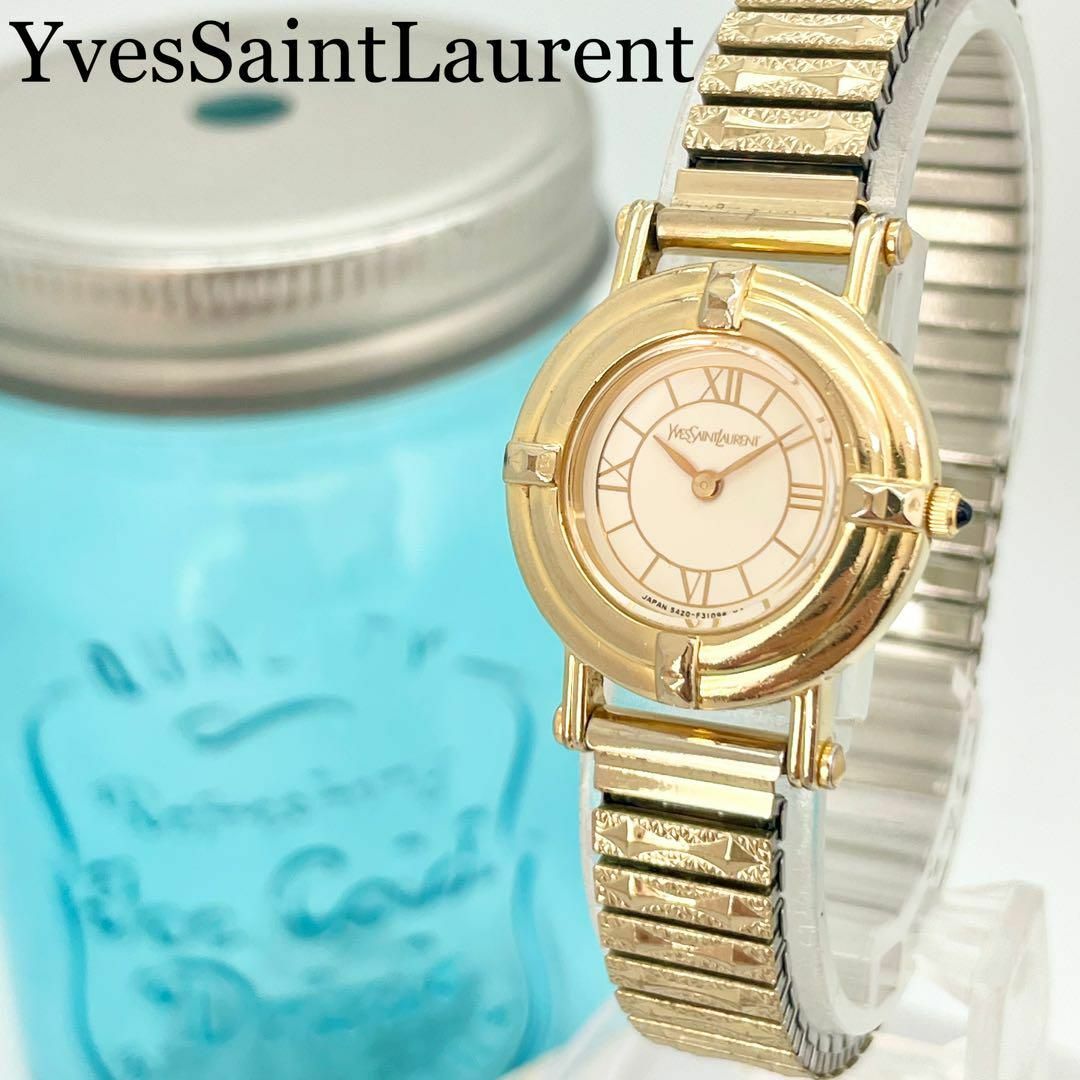 【電池交換済】Yves Saint Laurent 腕時計 ゴールド ラウンド