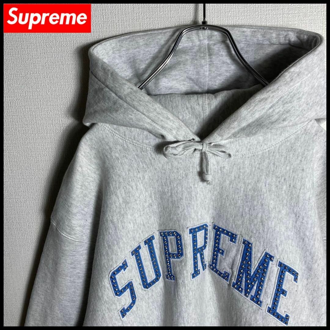 希少　supremeシュプリームサークルパイルロゴ 肉厚スウェット パーカー