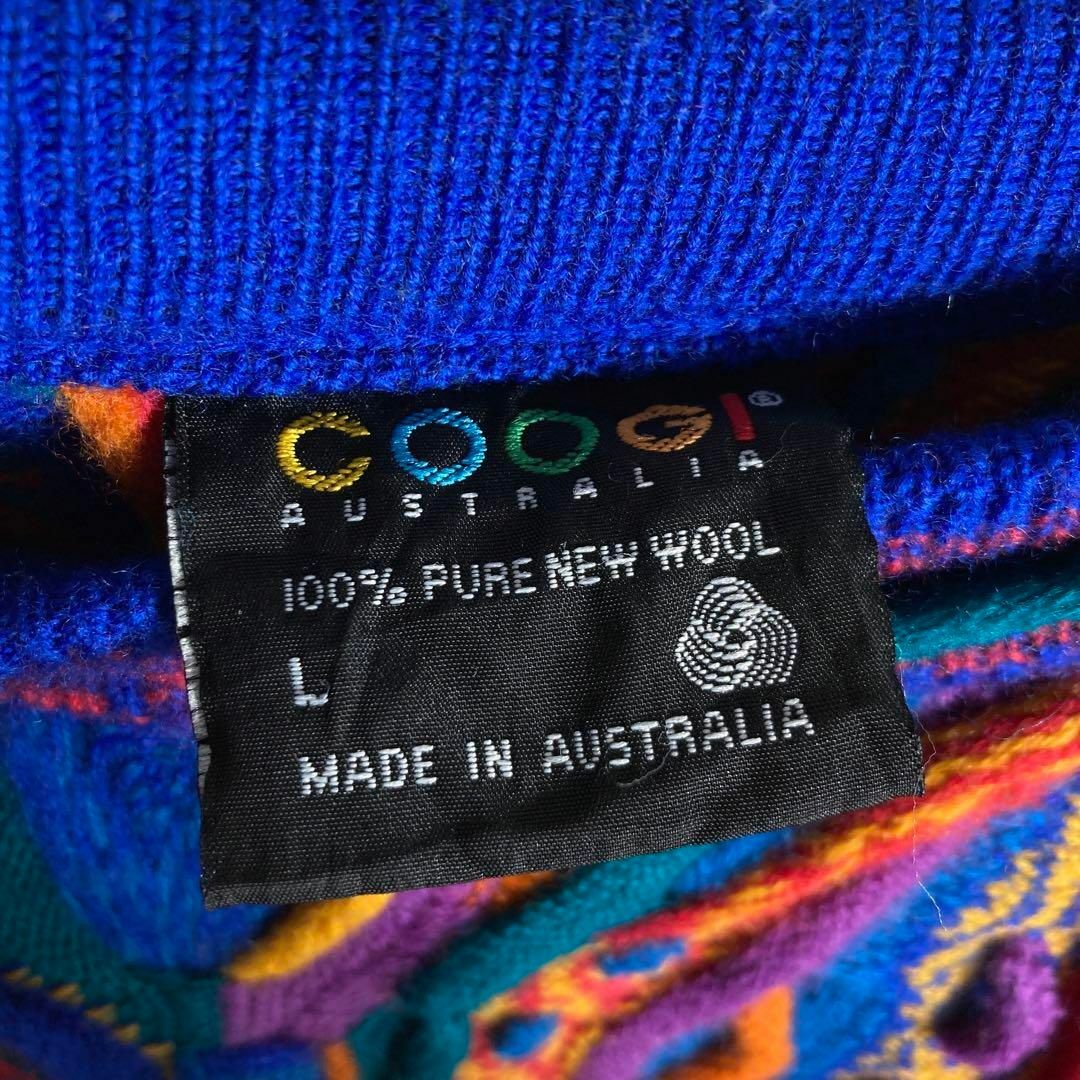 美品】coogi クージー 立体編み込み3Dニット 肉厚セーター - ニット