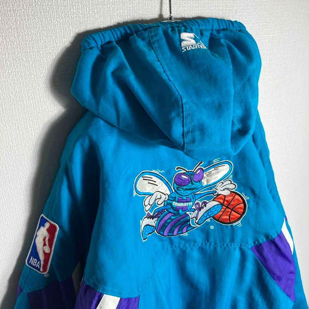 【Hornets】スターター 中綿 ナイロンジャケット ホーネッツ NBA 刺繍