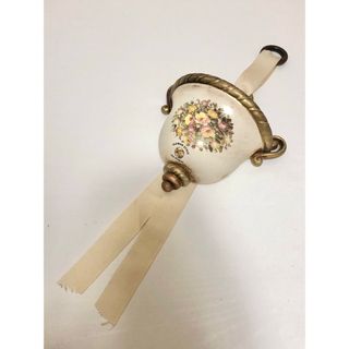 ヨーロピアン 壁掛け 陶器 花柄 イタリア製 アンティーク小物(小物入れ)