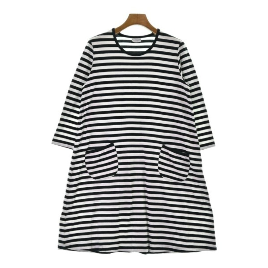 marimekko マリメッコ ワンピース S 白x黒(ボーダー)