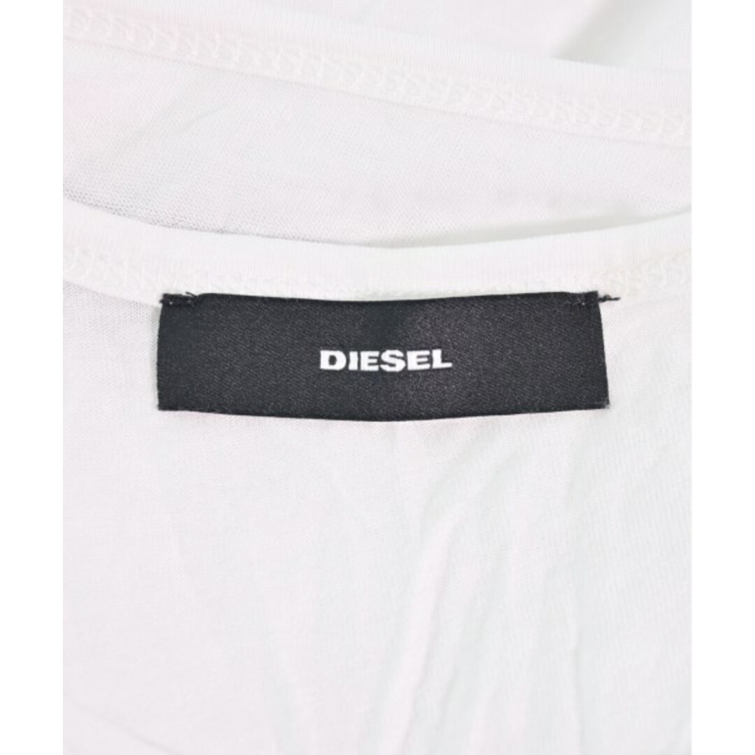 DIESEL(ディーゼル)のDIESEL ディーゼル Tシャツ・カットソー -(S位) 白 【古着】【中古】 レディースのトップス(カットソー(半袖/袖なし))の商品写真