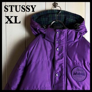 STUSSY - 【希少XLサイズ】ステューシー☆ワッペン刺繍ロゴダウン