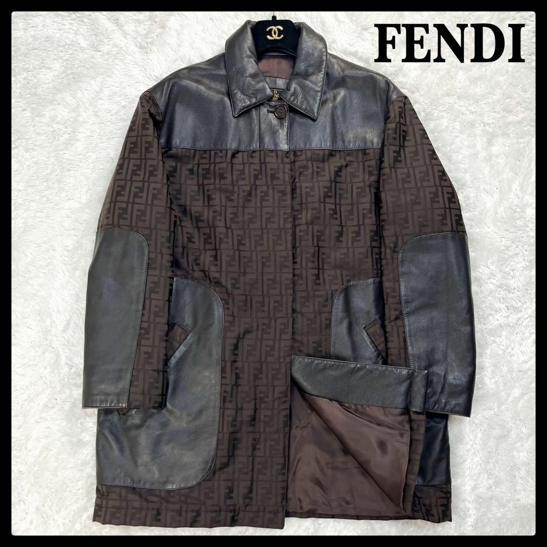 FENDI フェンディのレザーコート