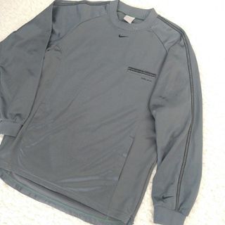 美品 NIKE ピステ プルオーバー ダブルスウッシュ 光沢 グレー XL
