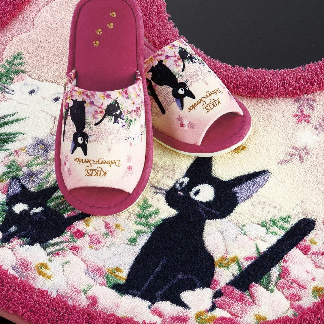 [センコー] スリッパ 魔女の宅急便 トワイライトジジ ピンク フリーサイズ レディースの靴/シューズ(その他)の商品写真