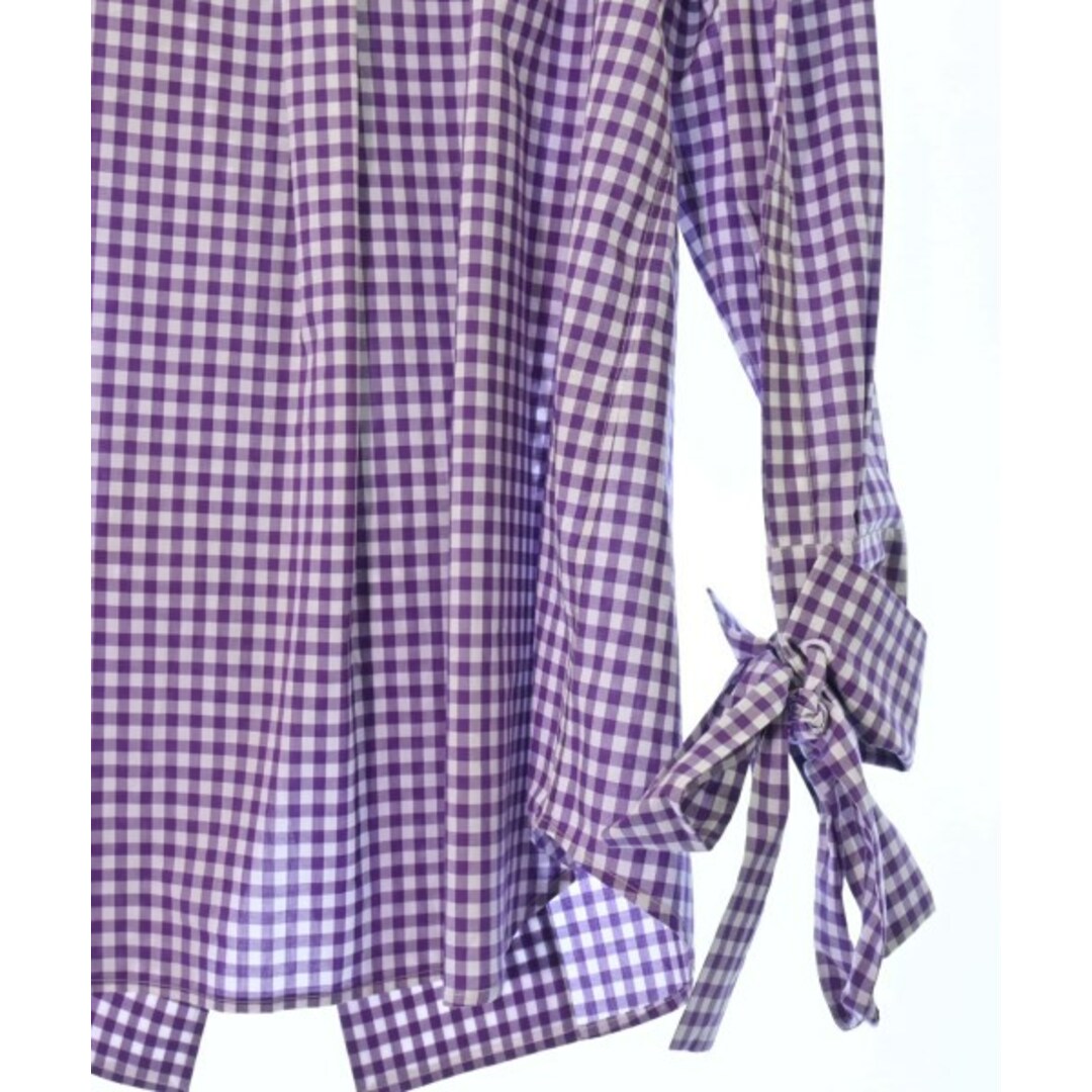 PRADA プラダ カジュアルシャツ 36(XS位) 紫x白(チェック)