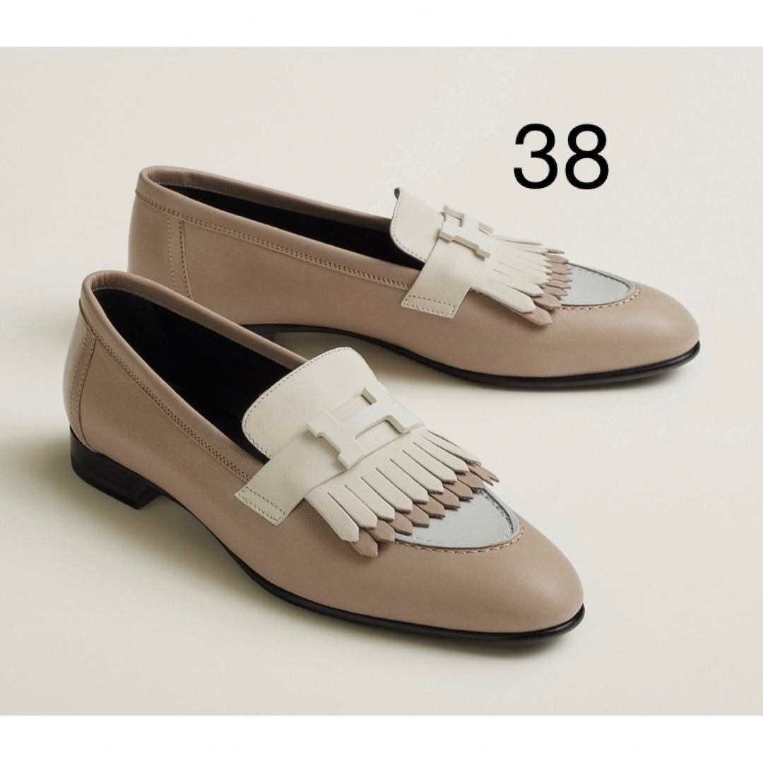 エルメス モカシンロワイヤル 38 - スリッポン/モカシン