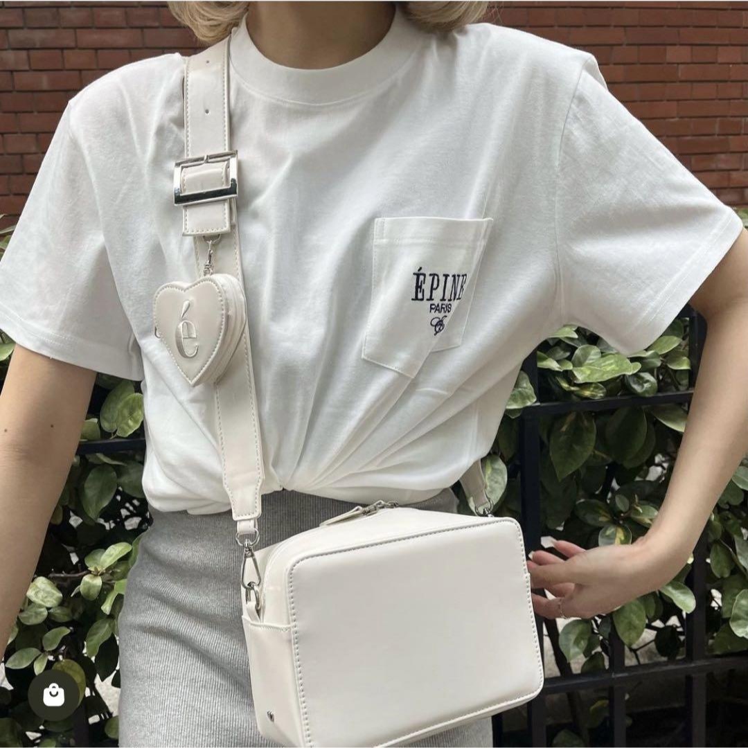 é Heart pouch shoulder strap bag ivory - ショルダーバッグ