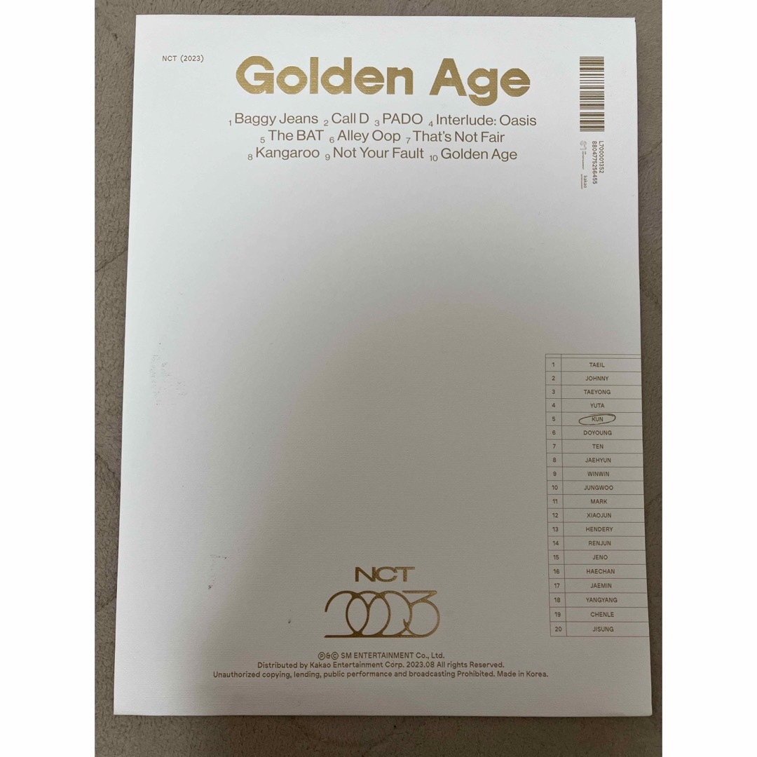 NCT 2023 Golden Age メンバー別アルバム クンver の通販 by NCT 2023 Golden Age メンバー別アルバム クンver の通販 by