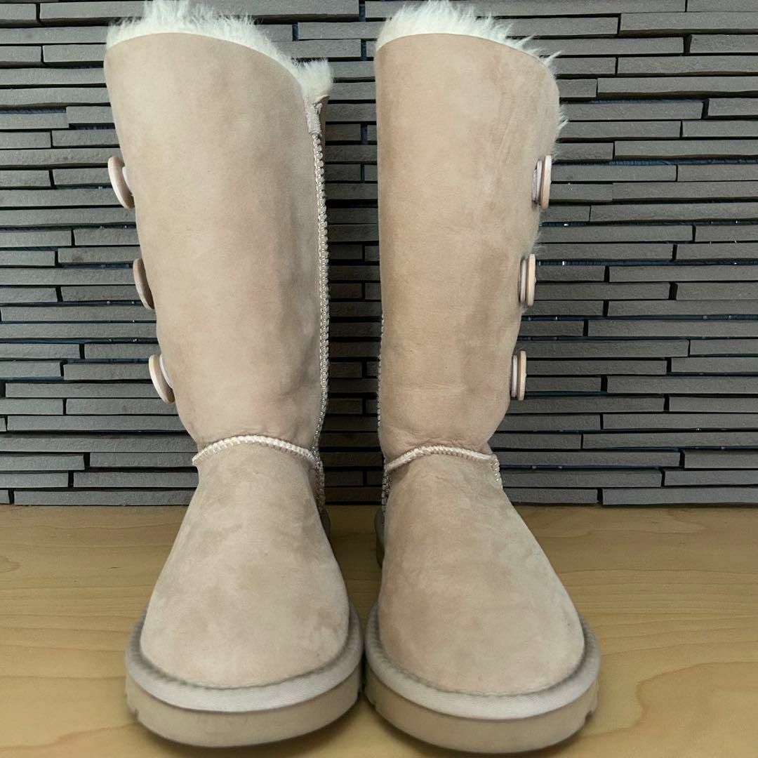 UGG ムートンブーツ 美品 23.0cm ベージュ ファーへたりなし 試着のみ