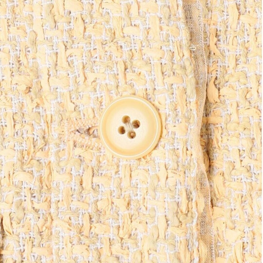 IENA LA BOUCLE IENA LA BOUCLE LINTON ノーカラーツイードブルゾン