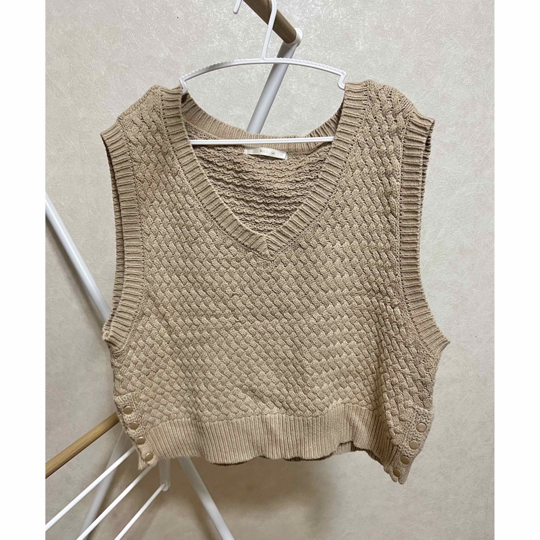 Ray Cassin ニットベスト ベージュ-