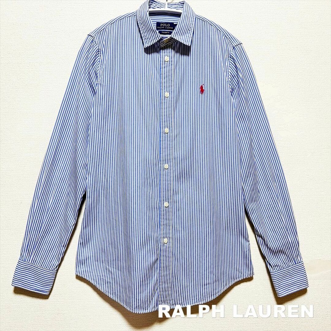 Ralph Lauren(ラルフローレン)の【RALPH LAUREN】ラルフローレン 刺繍ロゴ ストライプ シャツ レディースのトップス(シャツ/ブラウス(長袖/七分))の商品写真