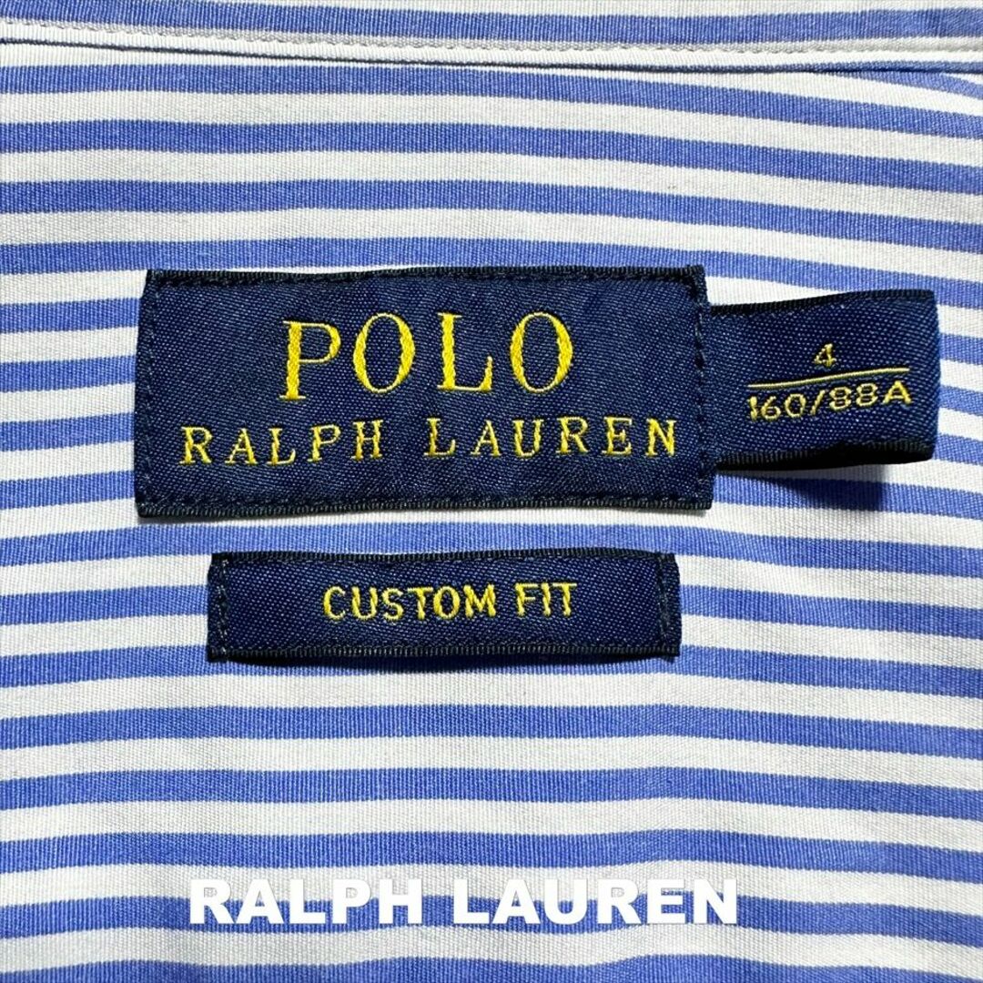 Ralph Lauren(ラルフローレン)の【RALPH LAUREN】ラルフローレン 刺繍ロゴ ストライプ シャツ レディースのトップス(シャツ/ブラウス(長袖/七分))の商品写真