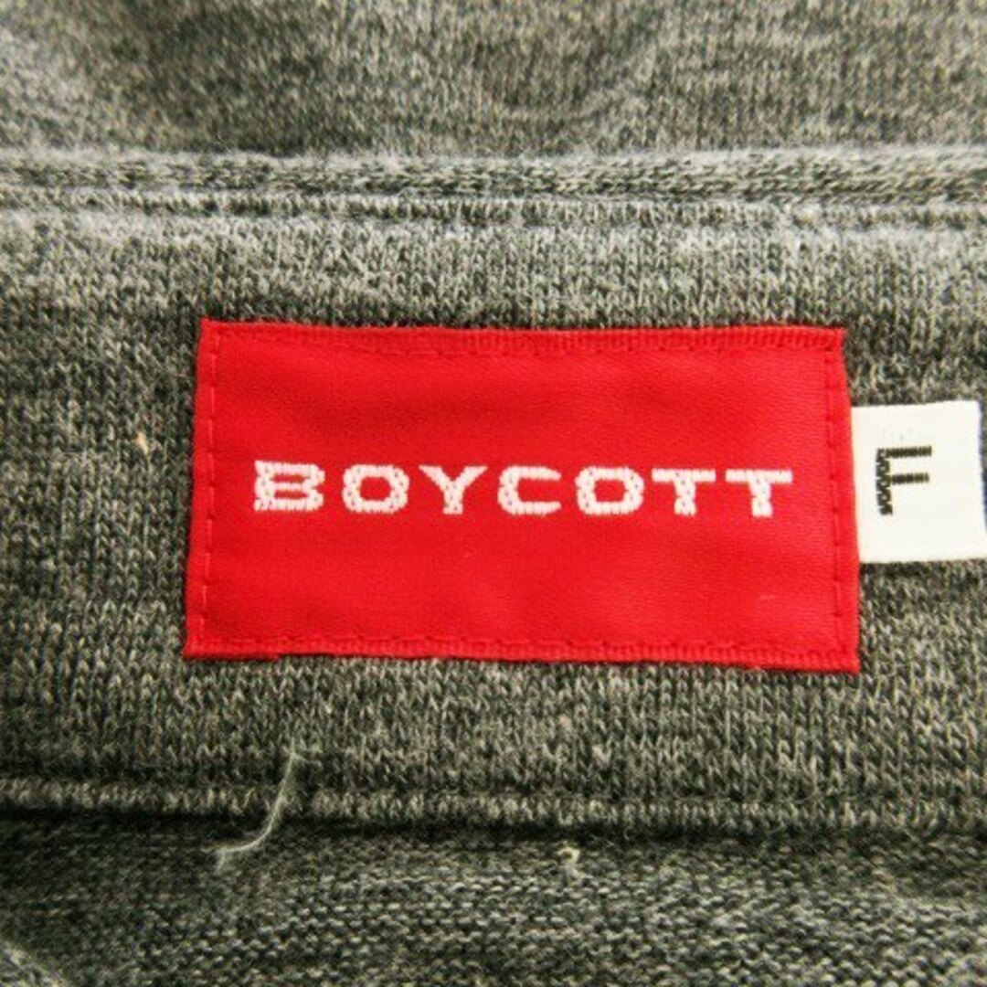 BOYCOTT(ボイコット)のボイコット シャツ ニット 長袖 ストレッチ ウール ライン F グレー メンズのトップス(シャツ)の商品写真