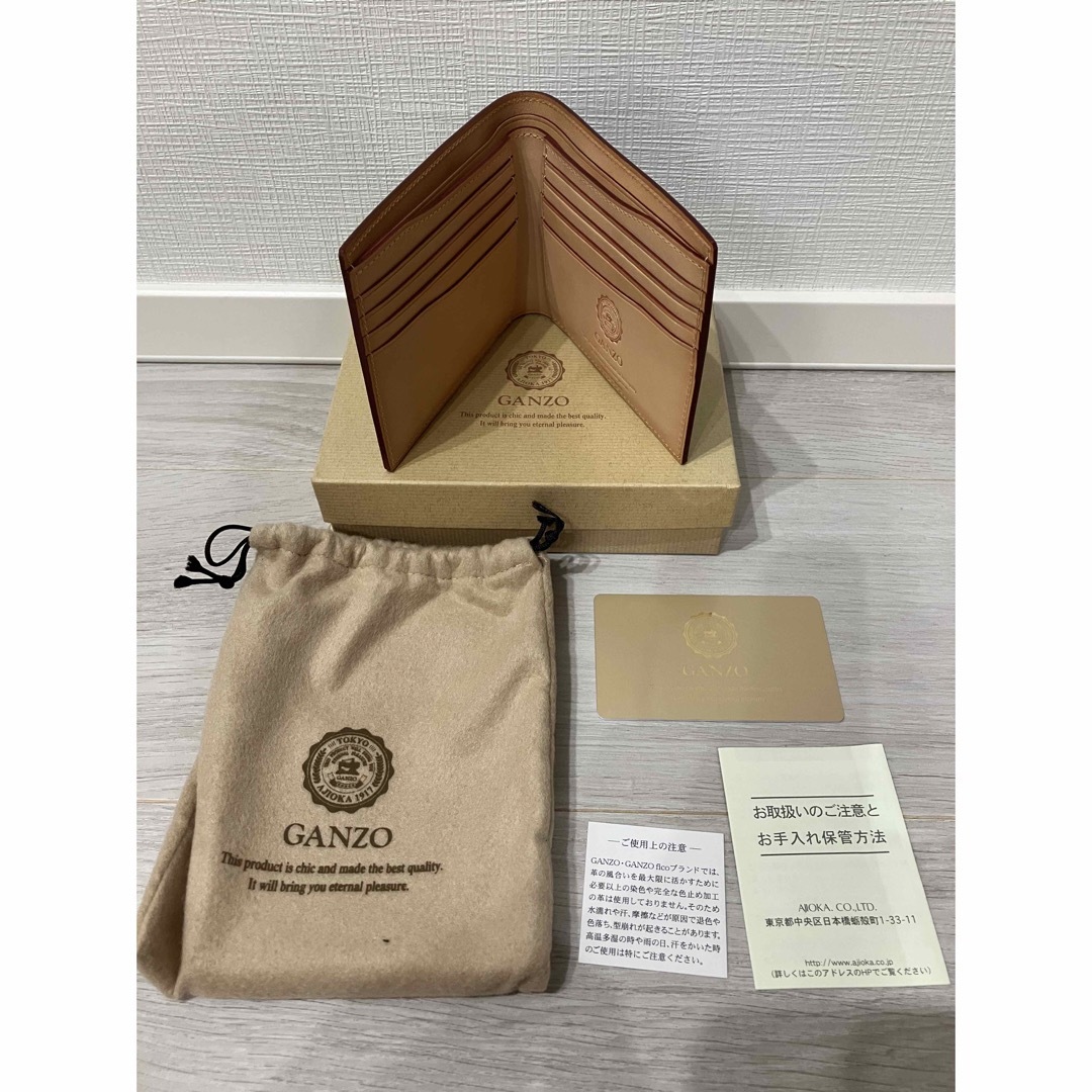 GANZO(ガンゾ)のガンゾ コードバン 純札入れ ブラック メンズのファッション小物(折り財布)の商品写真