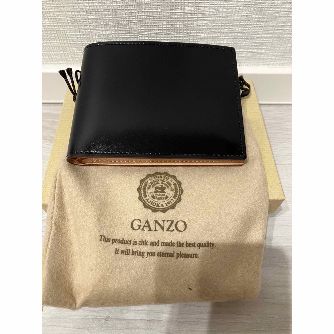 GANZO(ガンゾ)のガンゾ コードバン 純札入れ ブラック メンズのファッション小物(折り財布)の商品写真