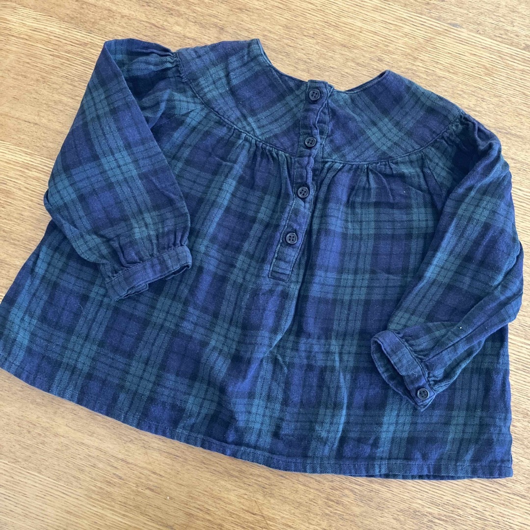 チェックシャツ2枚組　90.100cm キッズ/ベビー/マタニティのキッズ服女の子用(90cm~)(ブラウス)の商品写真