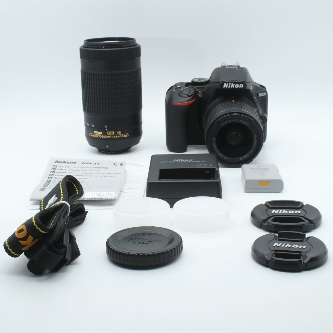 Nikon 【美品】 Nikon デジタル一眼レフカメラ D5600 ダブルズームキット ブラック D5600WZBK…の通販 by SOREA- カメラ機材リユースショップ-'s shop｜ニコンならラクマ